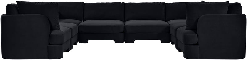Hammond - Velvet Performance Fabric Upholstered 8 Piece U-Shaped Sectional
