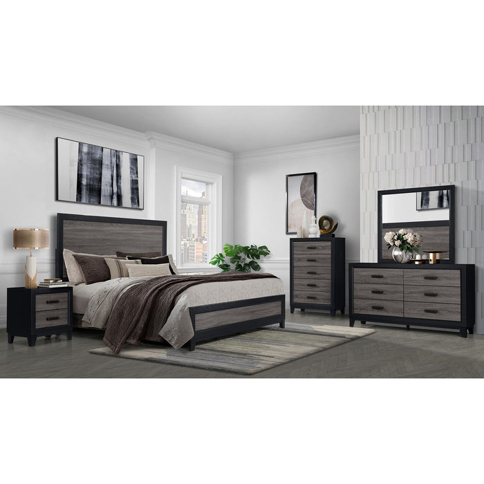 Soluto - Nightstand - Gray / Black