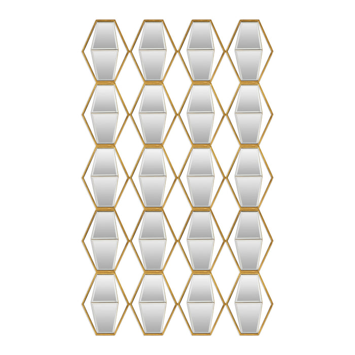 Jillian - Mirrored Wall Art - Gold