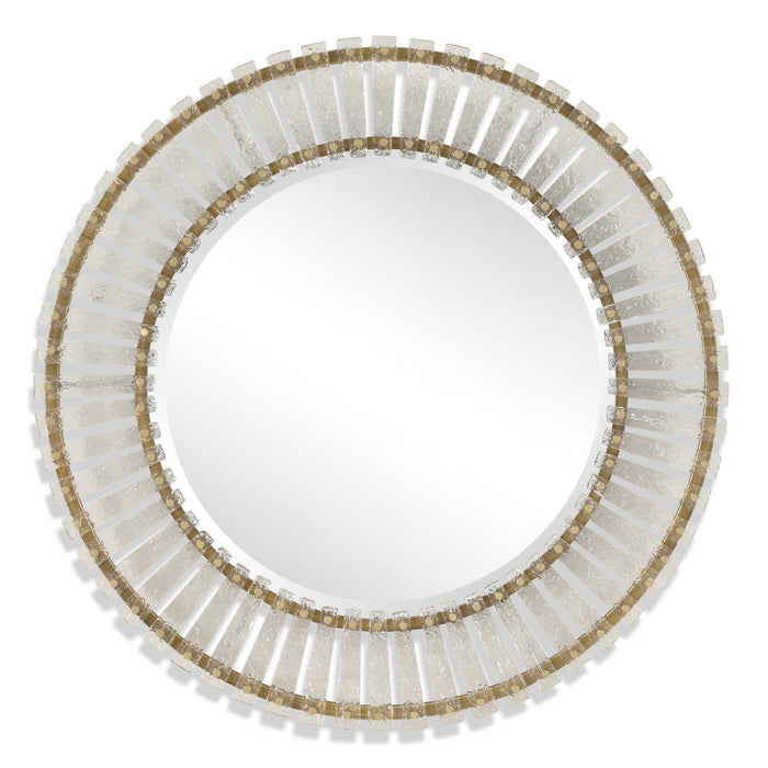 Denali - Textured Glass Round Mirror