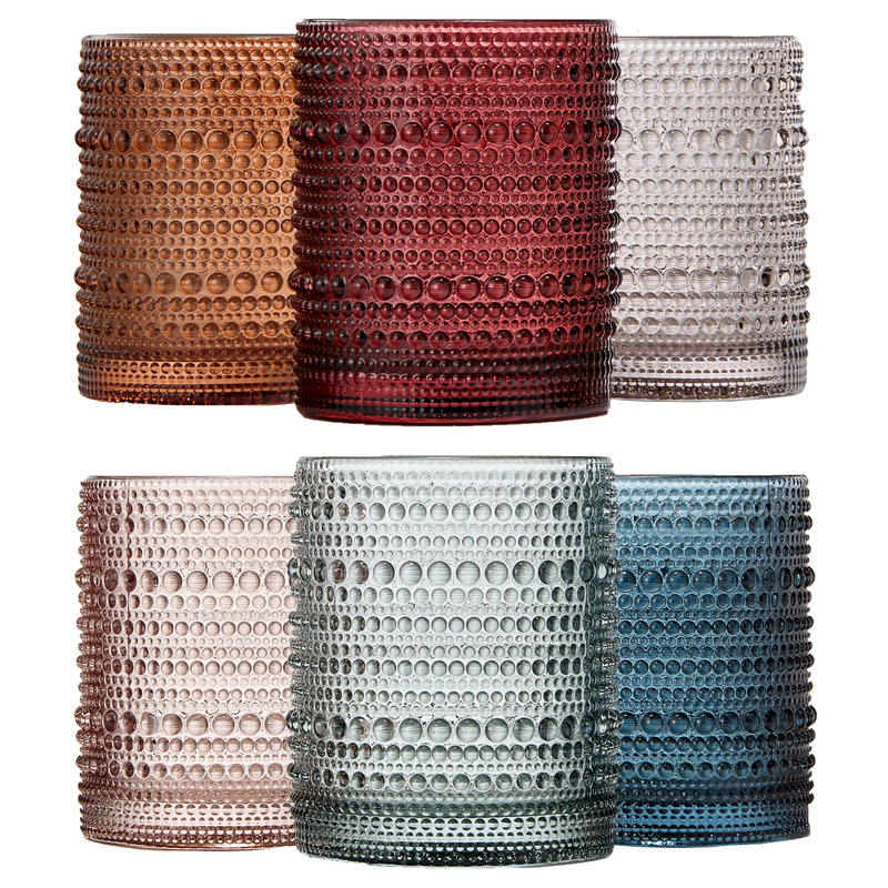 Beaded Tumbler Drinking Glasses Set | 6 Set