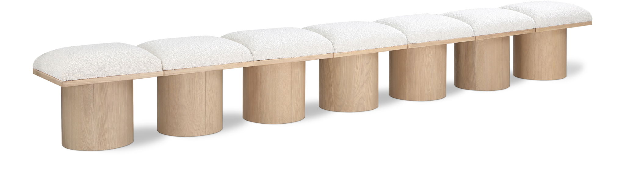Pavilion - 7 Piece Modular Bench With Natural Base
