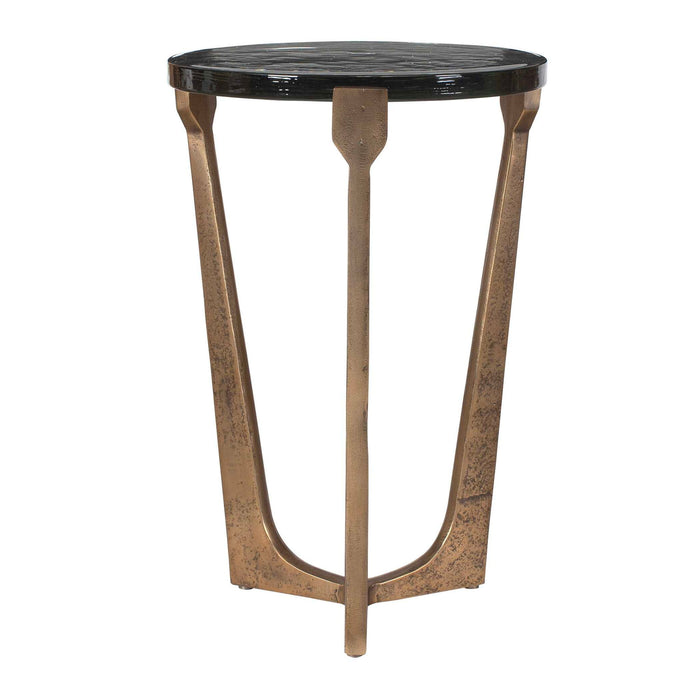 Bohdi - Outdoor Accent Table - Brass / Black