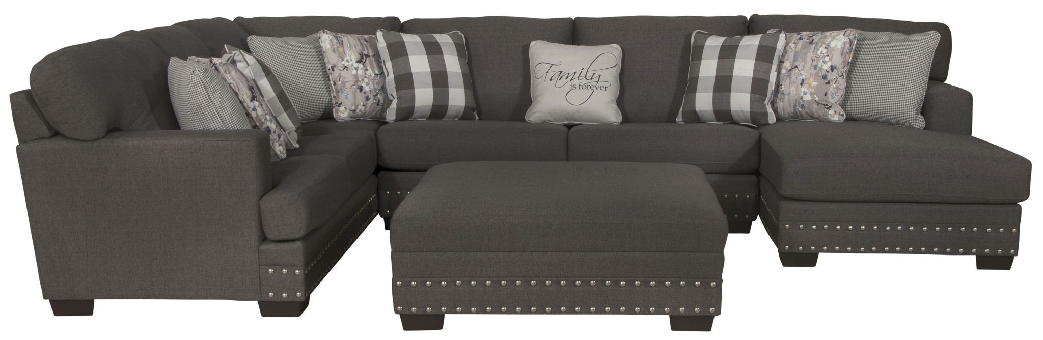 Crawford - Sectional With Cocktail Ottoman