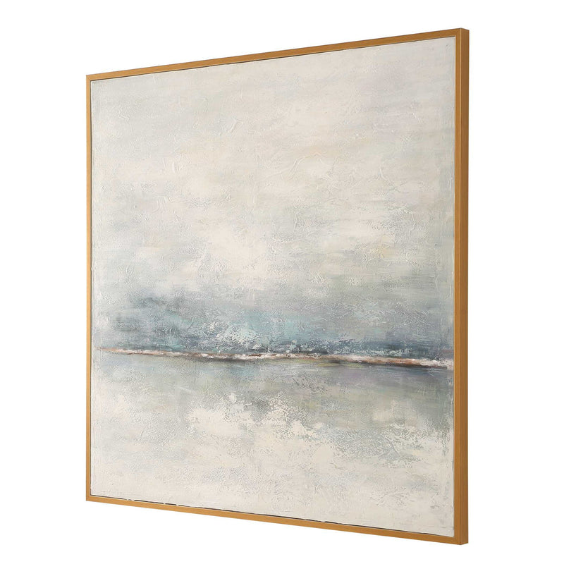 Foggy Morning - Abstract Art - Light Brown