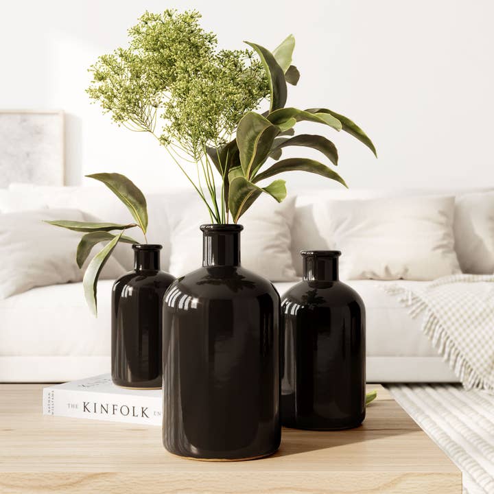 Bud Vases | Black | Set of 3