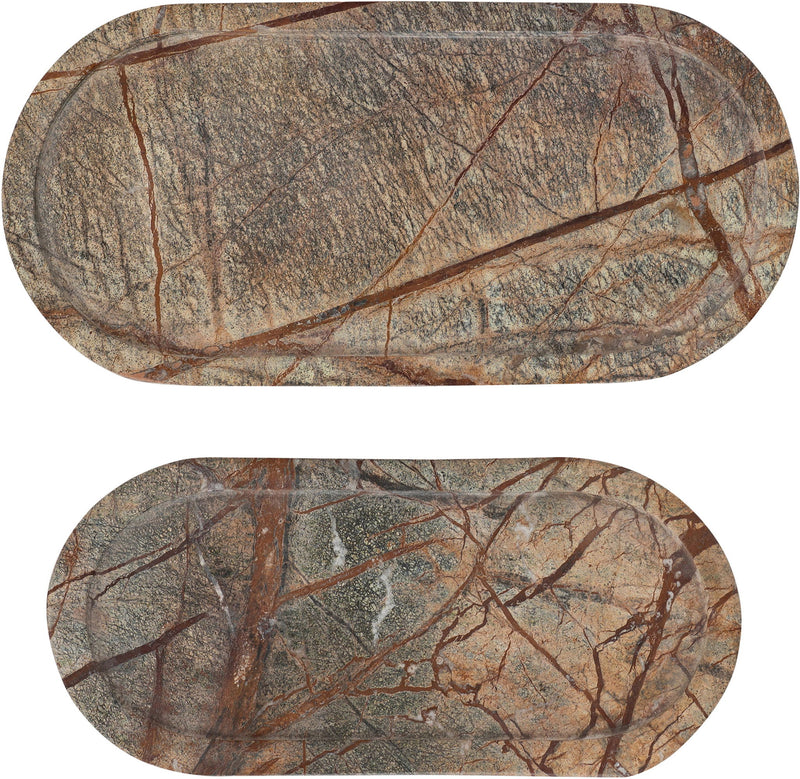 Vanta - Genuine Marble Tray (Set of 2)
