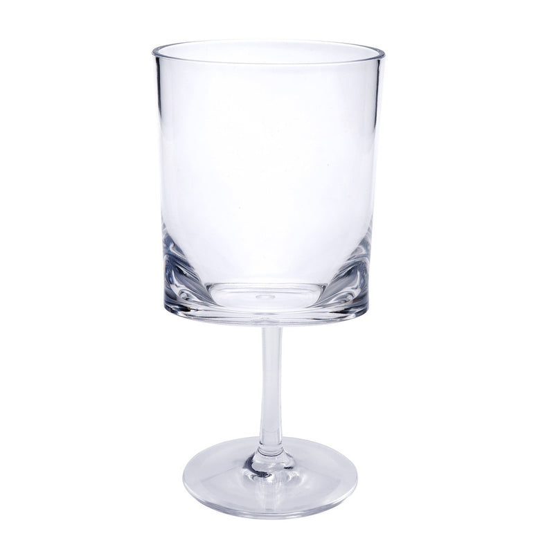 Leadingware Oval Halo Plastic Wine Glasses (Set of 4)