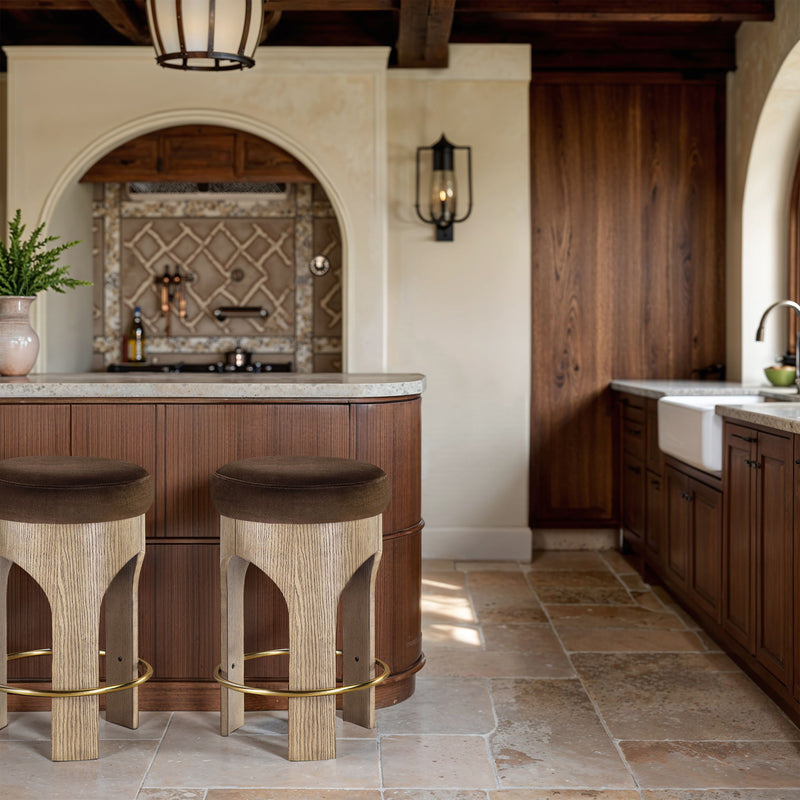 Bocceli - Counter Stool - Natural Base