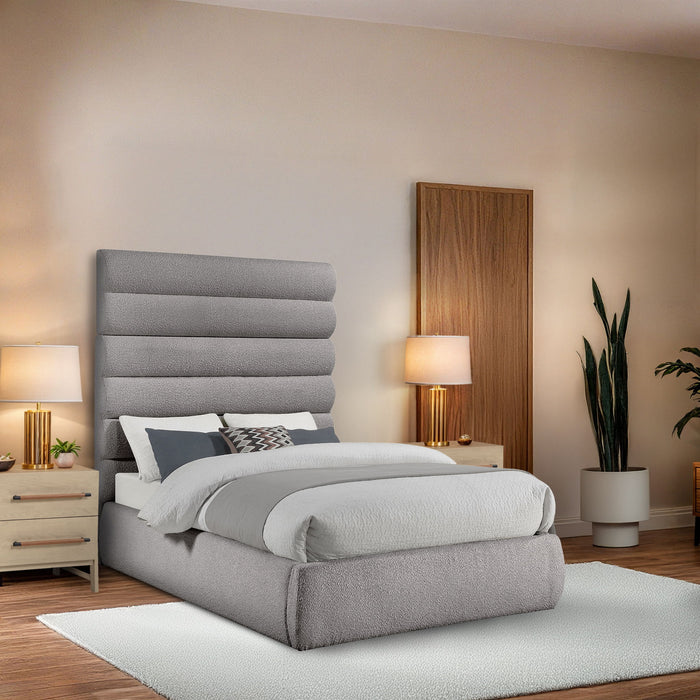 Adam - Boucle Fabric Bed With 70.5" Headboard