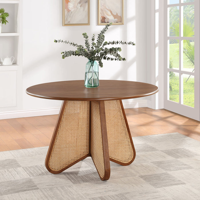 Butterfly - Solid Wood And Natural Cane Table