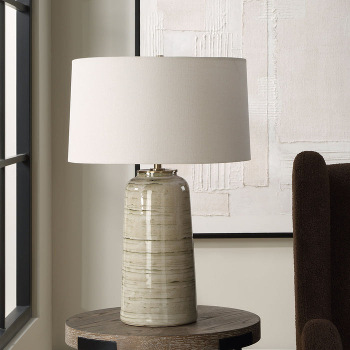 Strata - Tan Glaze Table Lamp