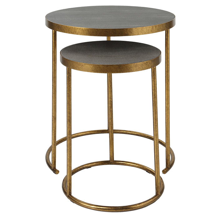 Aragon - Brass Nesting Tables (Set of 2)