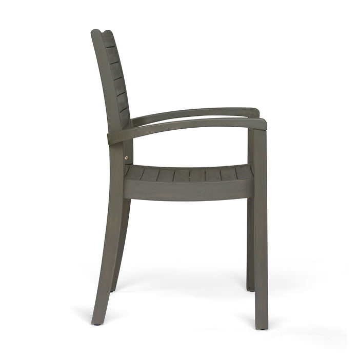 Outdoor Dining Chair, Stacking Design For Patio