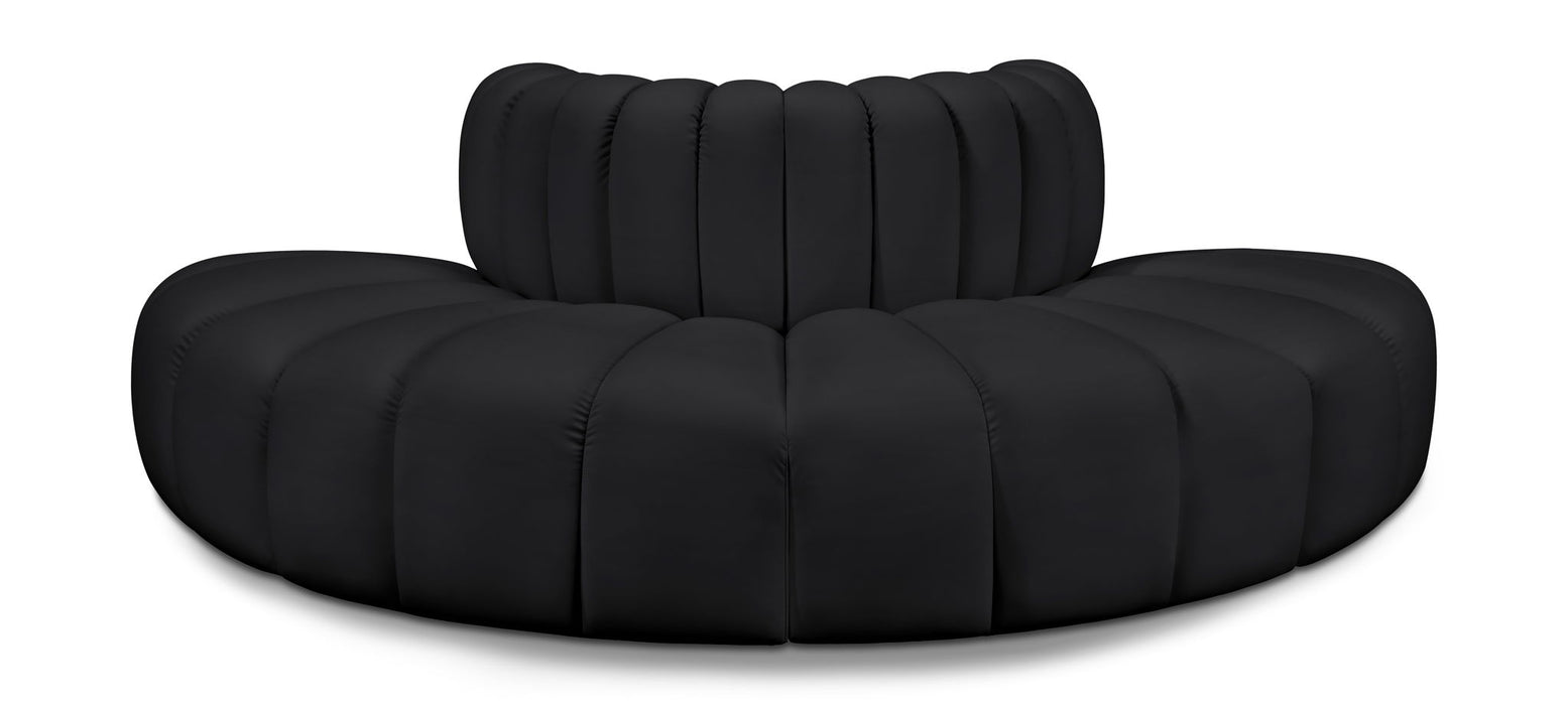 Arc - Faux Leather 4 Piece Modular Sofa