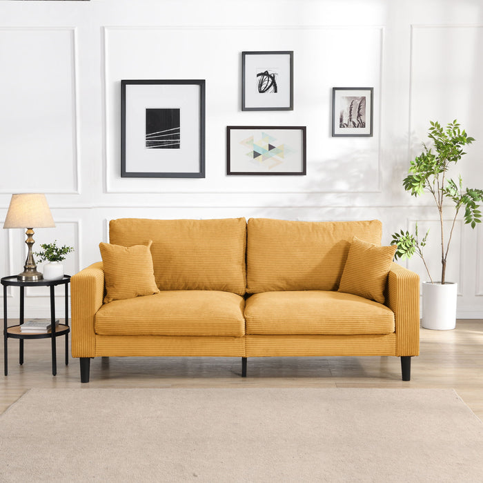 Modern Upholstered 3 Seat Sofa, High Resilience