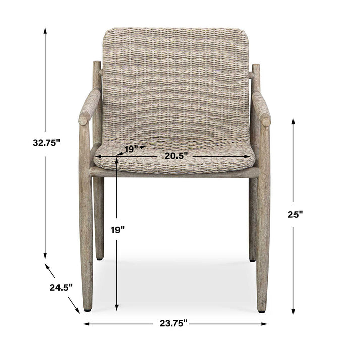 Sumba - Wicker Outdoor Dining Chair - Gray