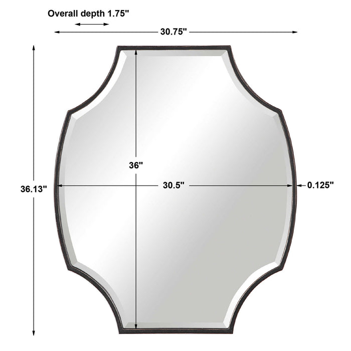 Ulalia - Scalloped Mirror - Black