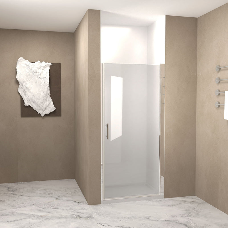 Shower Door With Explosion Proof Safety Film - Chrome