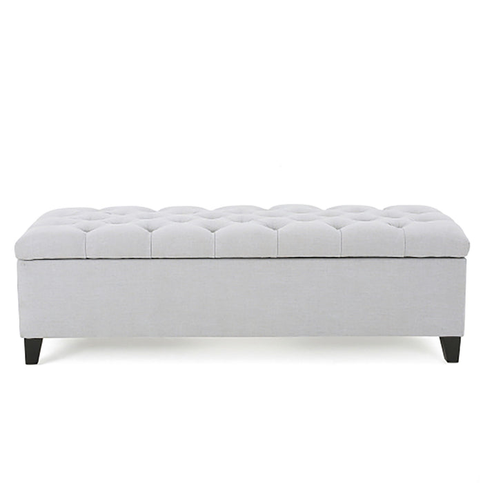 Glouster - Storage Ottoman - Light Gray