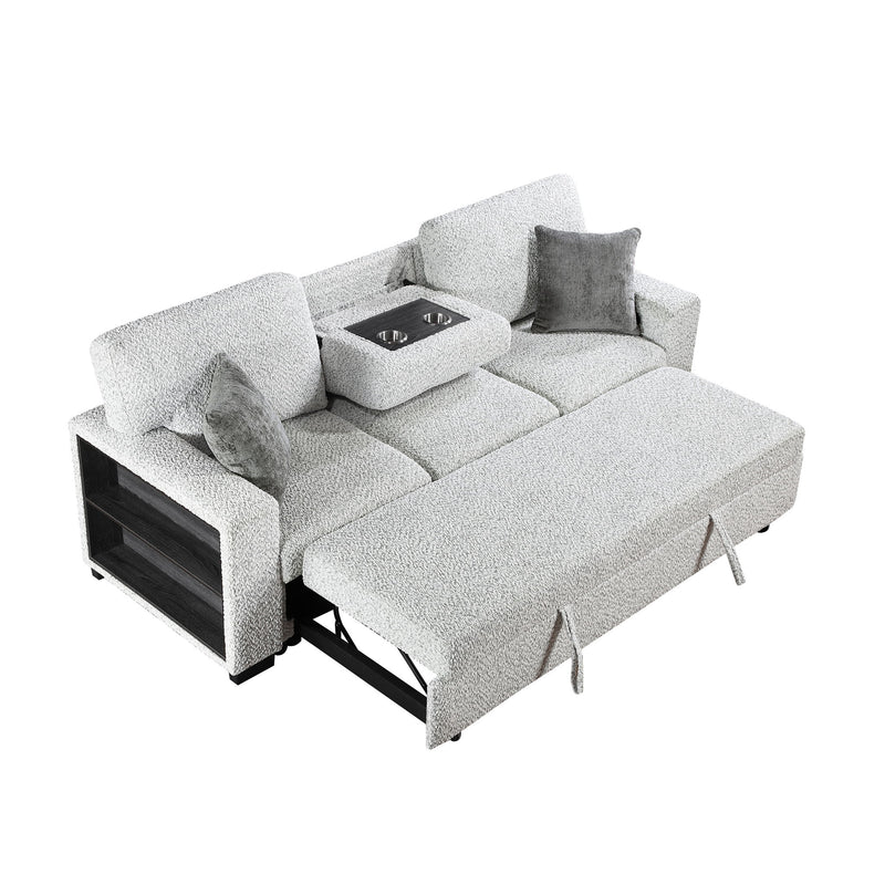Prato - 2 Piece Sofa And Loveseat Set With Storage - Gray