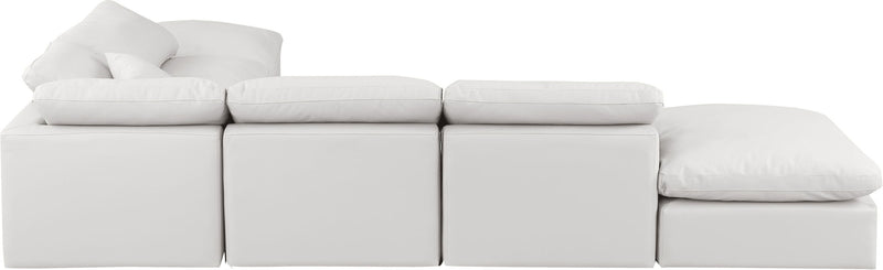 Indulge - Faux Leather 6 Piece Modular Armless Sectional