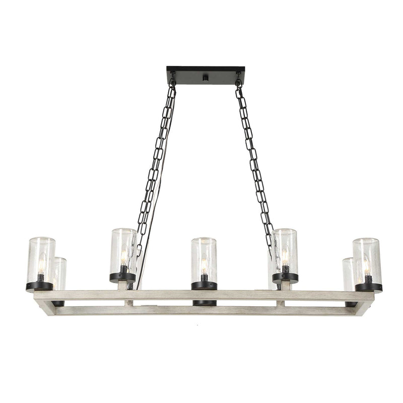 Edgecomb - 10 Light Indoor-Outdoor Chandelier - Black / Gray