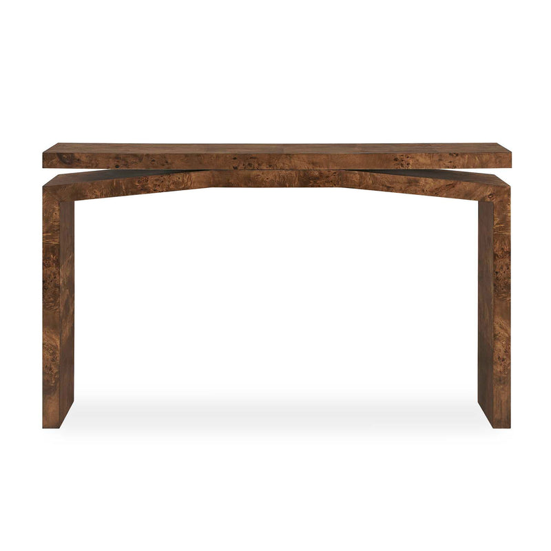 Naoko - Burl Wood Console Table - Woodtone