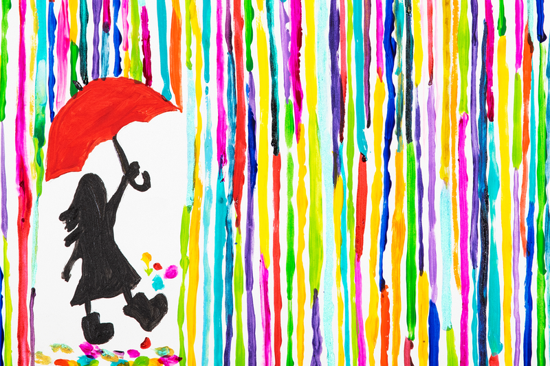 Rainbow Rain MicroPuzzle - Mini Jigsaw Puzzle