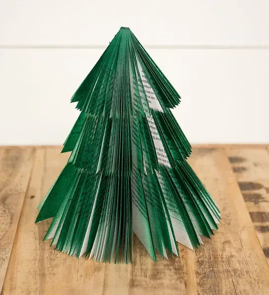 Book Christmas Tree-Green-Holiday Decor-Christmas Decor