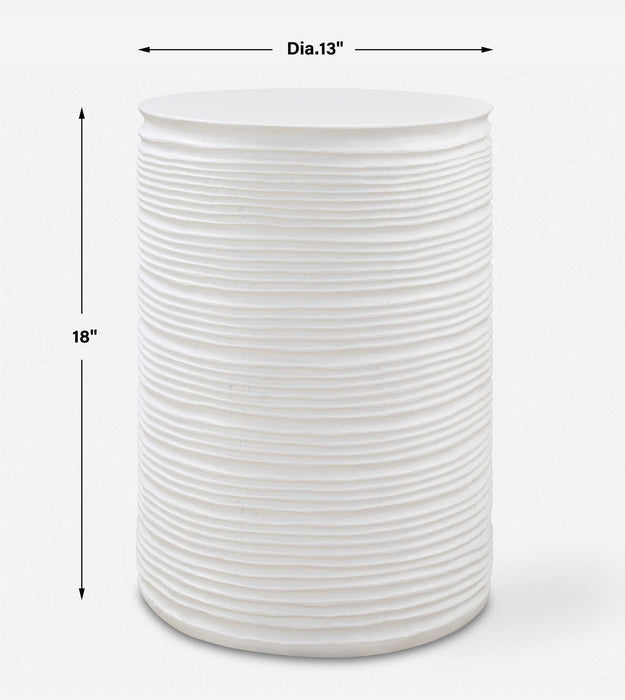 Borderline - White Drum Table