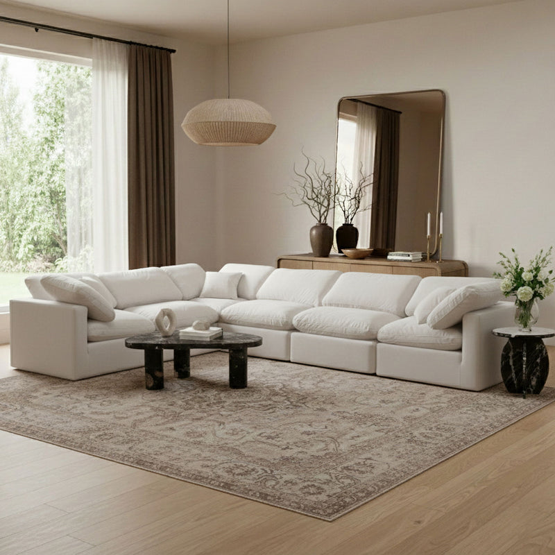 Indulge - Velvet 6 Piece Modular Corner Sectional