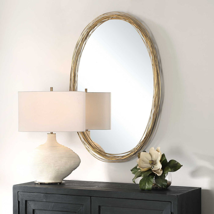 Gillian - Oval Mirror - Gold