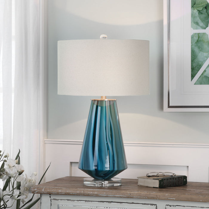 Pescara - Glass Lamp - Teal-Gray