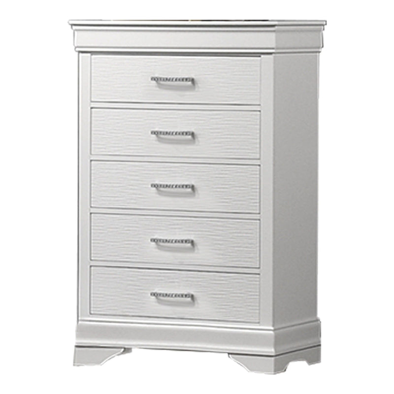 Chest, 5 Drawer Storage Furniture - White