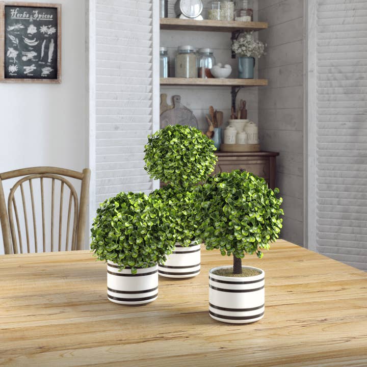 Faux Mini Topiary | Set of 3