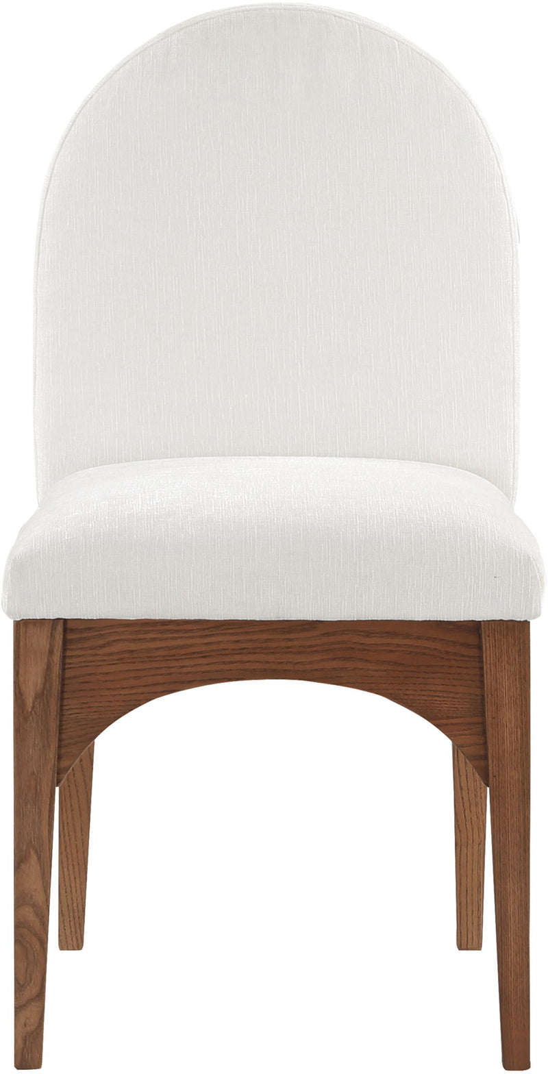 Waldorf - Chenille Dining Side Chair With Brown Legs