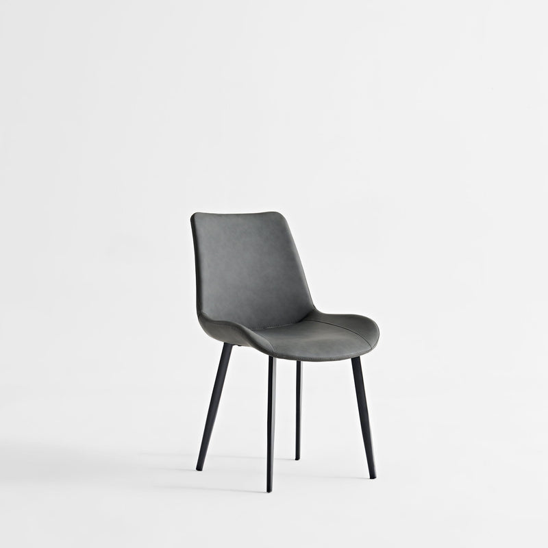 Dining Table Set, Chairs (Set of 2) - Gray