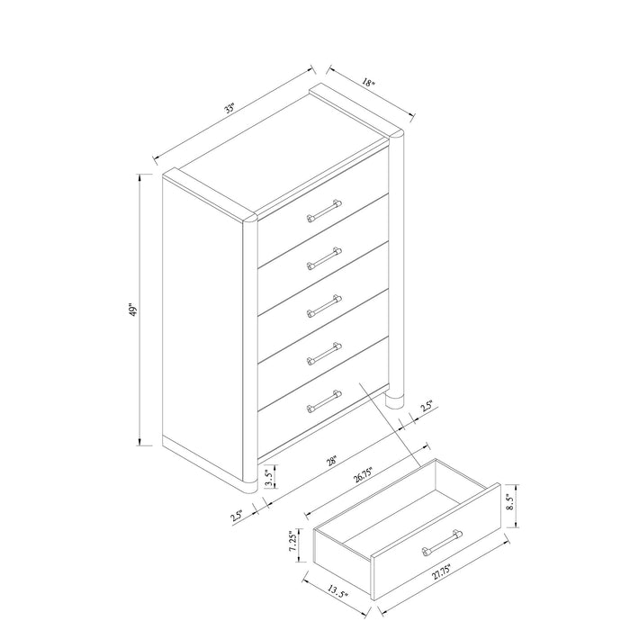 Sarai - Chest With Spacious Drawers - Brown