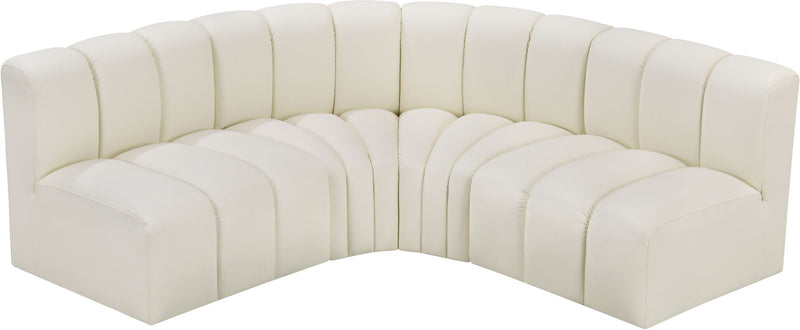 Arc - Faux Leather 4 Piece Corner Modular Sofa