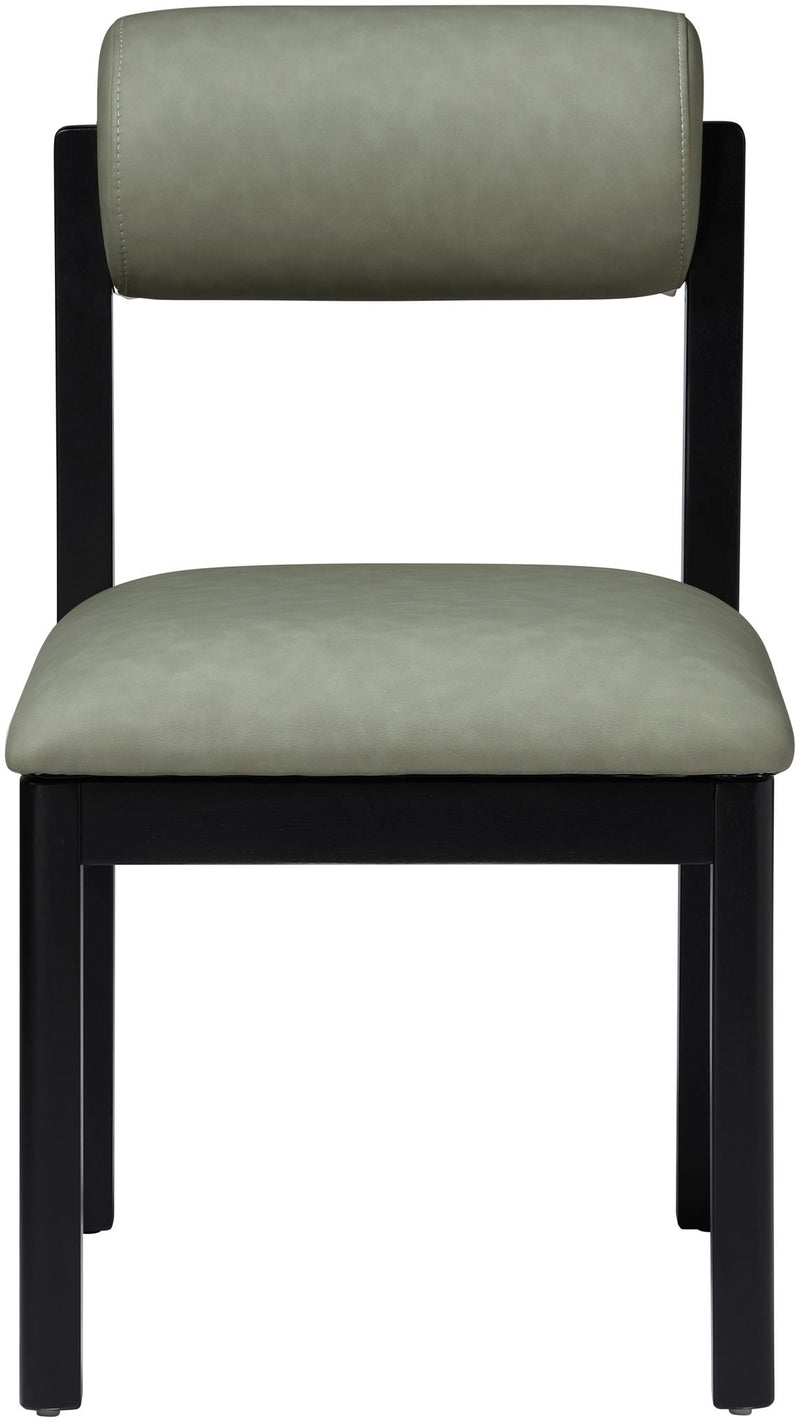 Roundhill - Faux Leather Dining Chair (Set of 2) - Black Frame