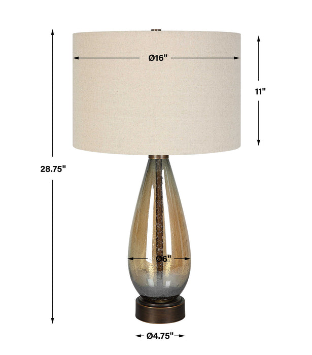 Baltic - Teardrop Glass Table Lamp - Dark Brown