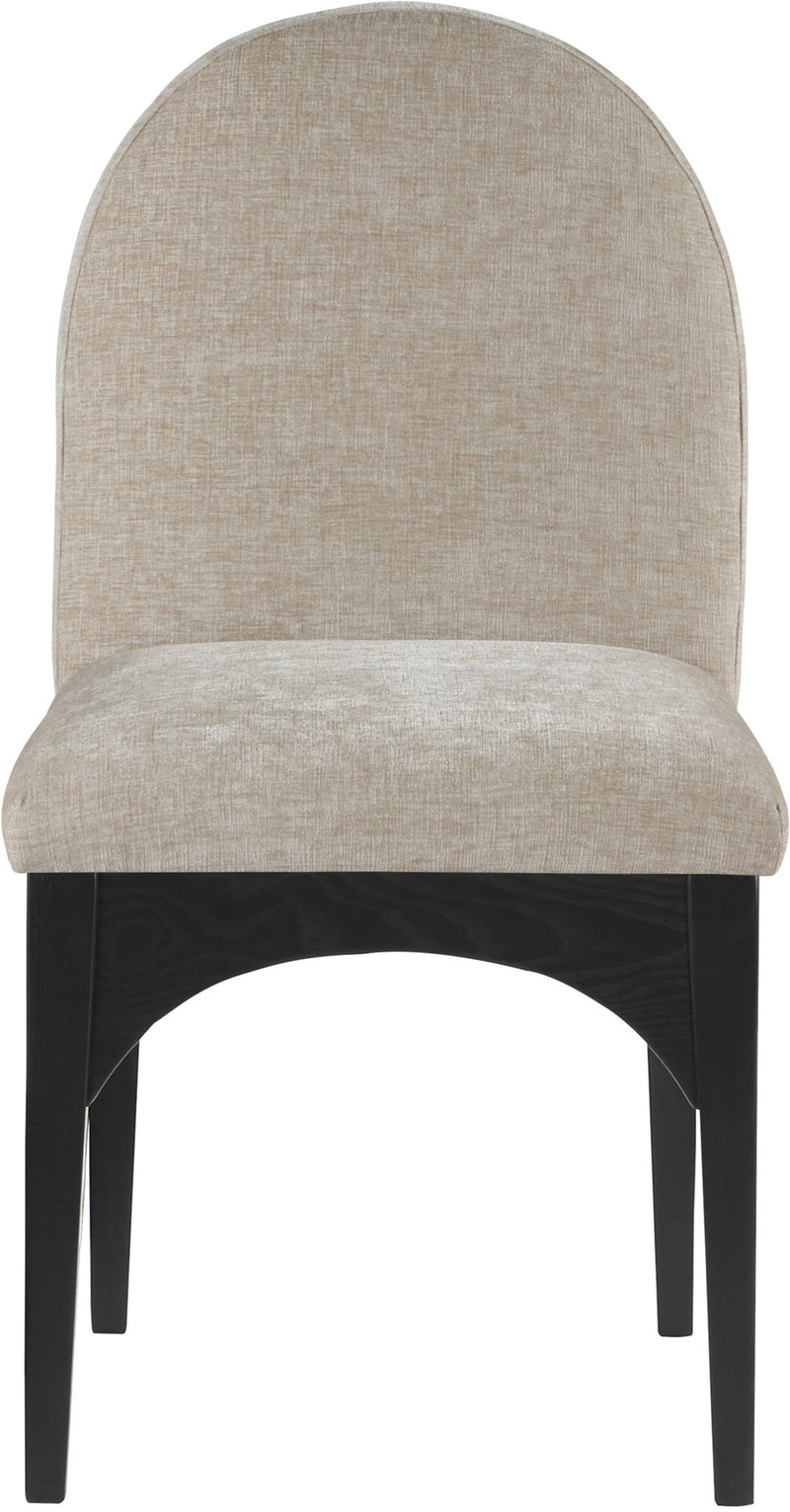 Waldorf - Chenille Dining Side Chair With Black Legs