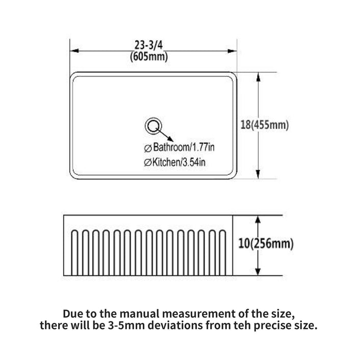 Apron Front Reversible Single Bowl Kitchen Sink & Grid And Strainer