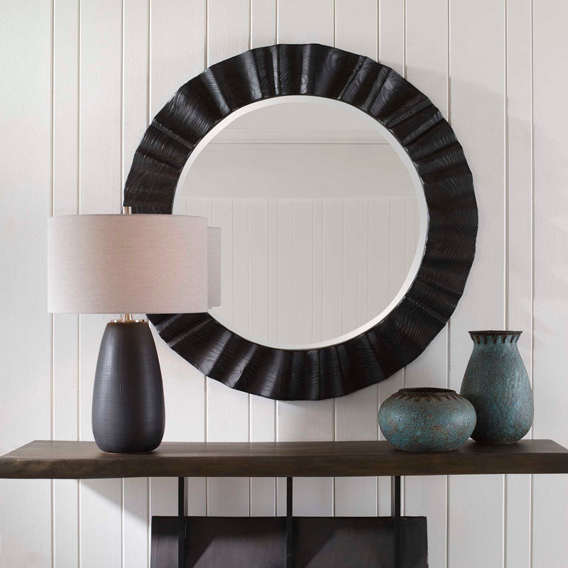 Caribou - Round Mirror - Black