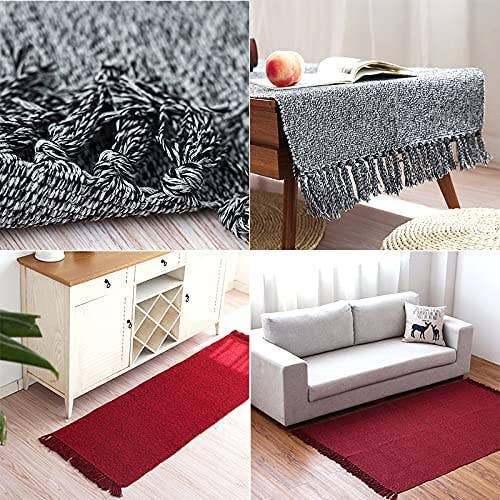 Cotton Bathroom Rug Reversible Kitchen Entry - Yoga Mat