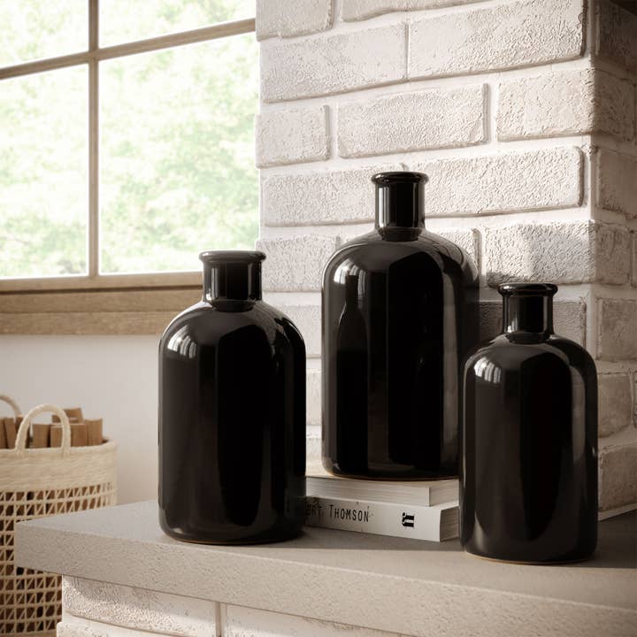 Bud Vases | Black | Set of 3