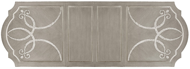 Sanctuary - Rectangle Dining Table With 2-20" Leaves - Pearl Silver