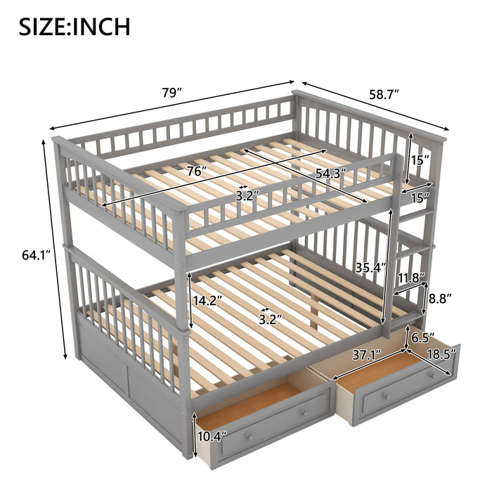 Bunk Bed With Drawers, Convertible Design
