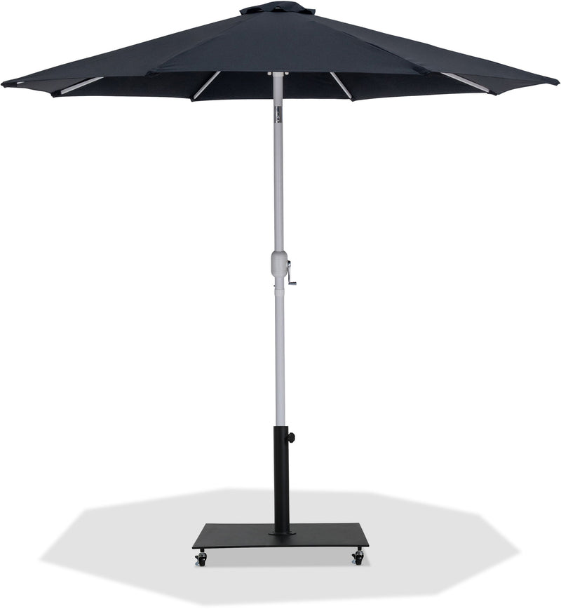 Fiji - Aluminum Patio Umbrella With Square Black And White Base